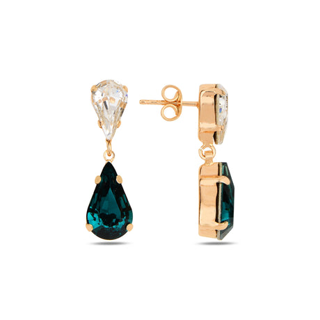 Elegant Double Drop Dangle Earrings - Feminine & Modern Chic Style