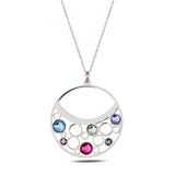 Sterling Silver Tree of Life Half Moon Pendant Necklace - Personal Growth
