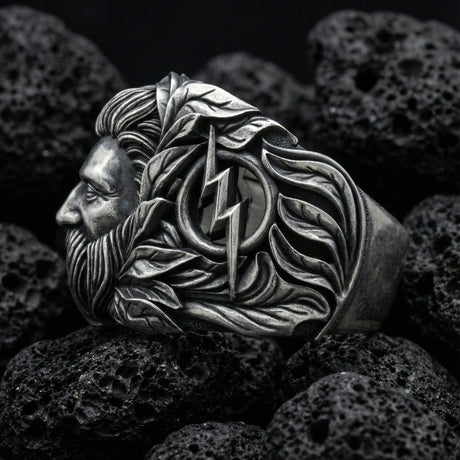 Premium Zeus Thunderbolt Statement Ring