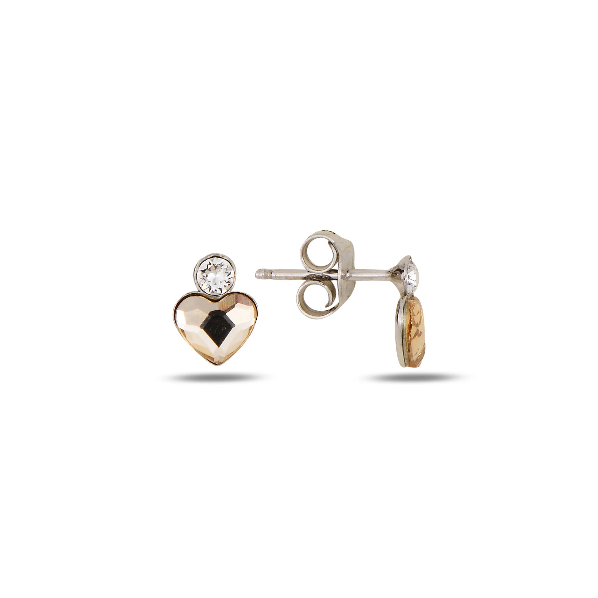 Boucles d'oreilles mini puces premium - Design intemporel symbole cœur amour