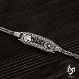 Sterling Silver Men's Bracelet - Personalized Engravable Design