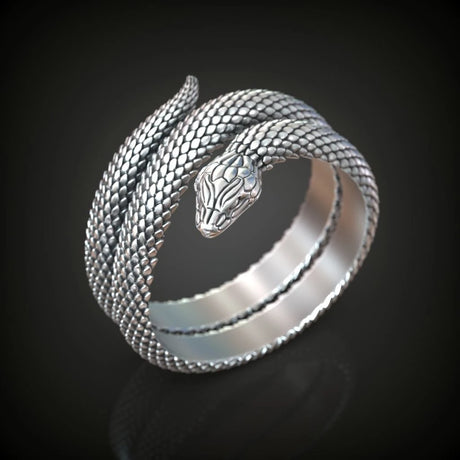 Premium Artisan Norse Serpent Ring