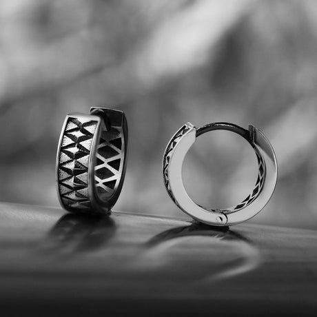 Sterling Silver Umbra Earrings - Modern Sculptural Design