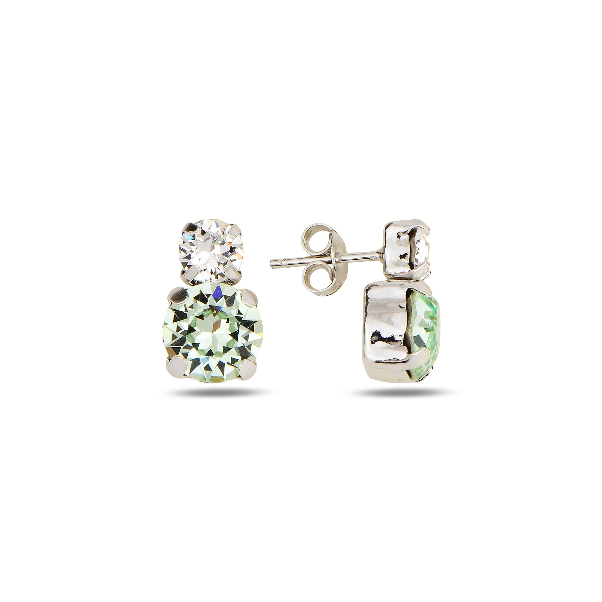 Sterling Silver Swarovski Crystal Earrings - Elegant Minimalist