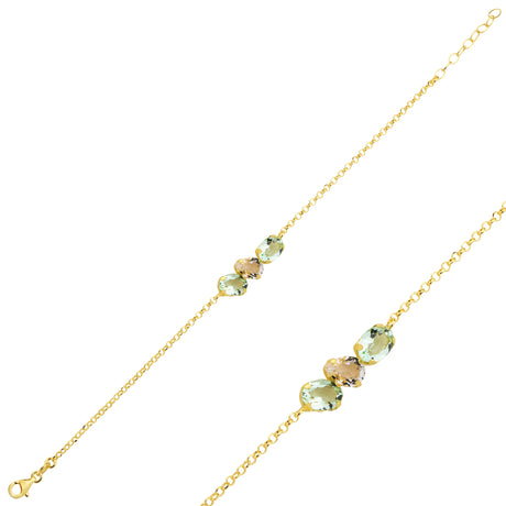 Bold Trio Oval Link Bracelet - Modern Elegance