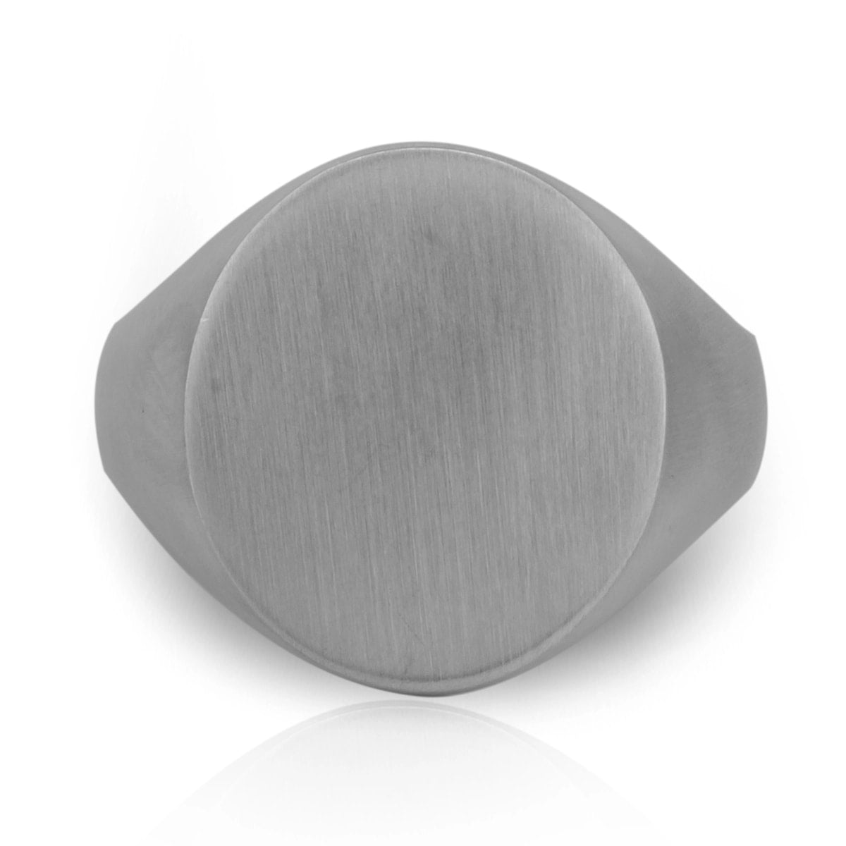 Sterling Silver Oval Ring - Personalizable Engravable Design