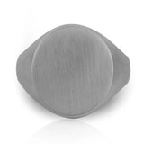 Sterling Silver Oval Ring - Personalizable Engravable Design