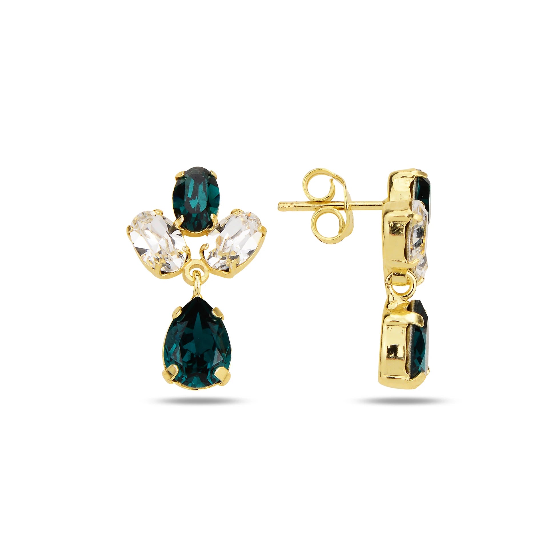Exquisite Flower Stud Earrings - Rounded Petal Design for Timeless Charm