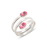 Triple Coiled Ring - Rounded Elegance, Modern Spiral Design