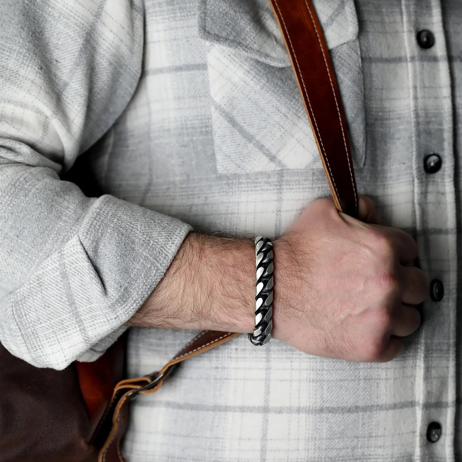 Sterling Silver Gourmet Link Bracelet - Bold Statement Piece