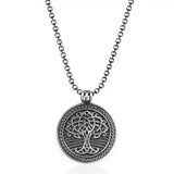 Sterling Silver Yggdrasil Tree of Life Pendant Necklace - Ancient Symbolism