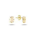 Pendientes Elegantes de Baguette - Diseño Minimalista con Brillo Luminoso