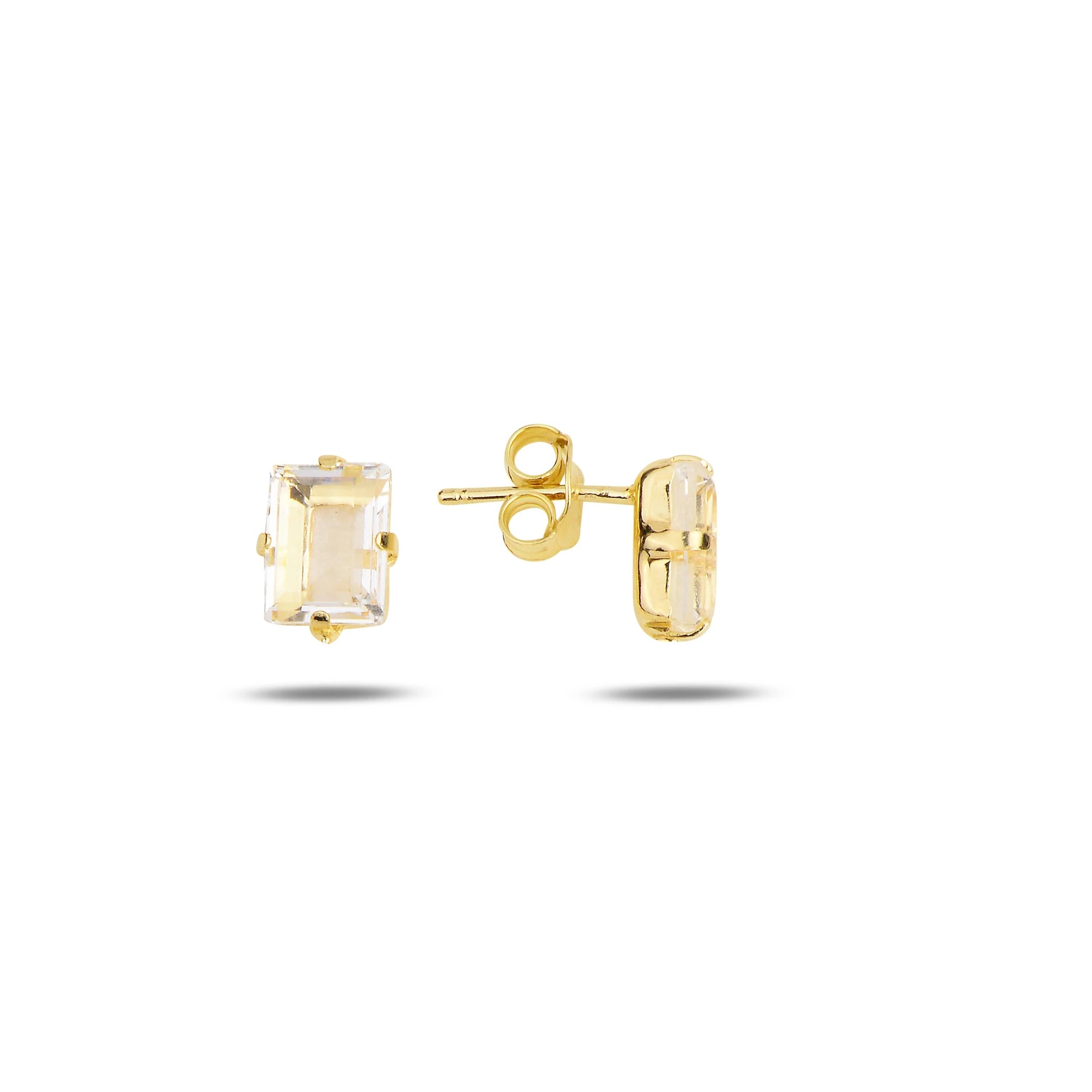 Pendientes Elegantes de Baguette - Diseño Minimalista con Brillo Luminoso