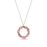 Sterling Silver Marquise Crystal Necklace - Neptune Ring Pendant