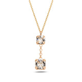 Voluminous Oval Cut Crystal Chain Necklace - Timeless Elegance