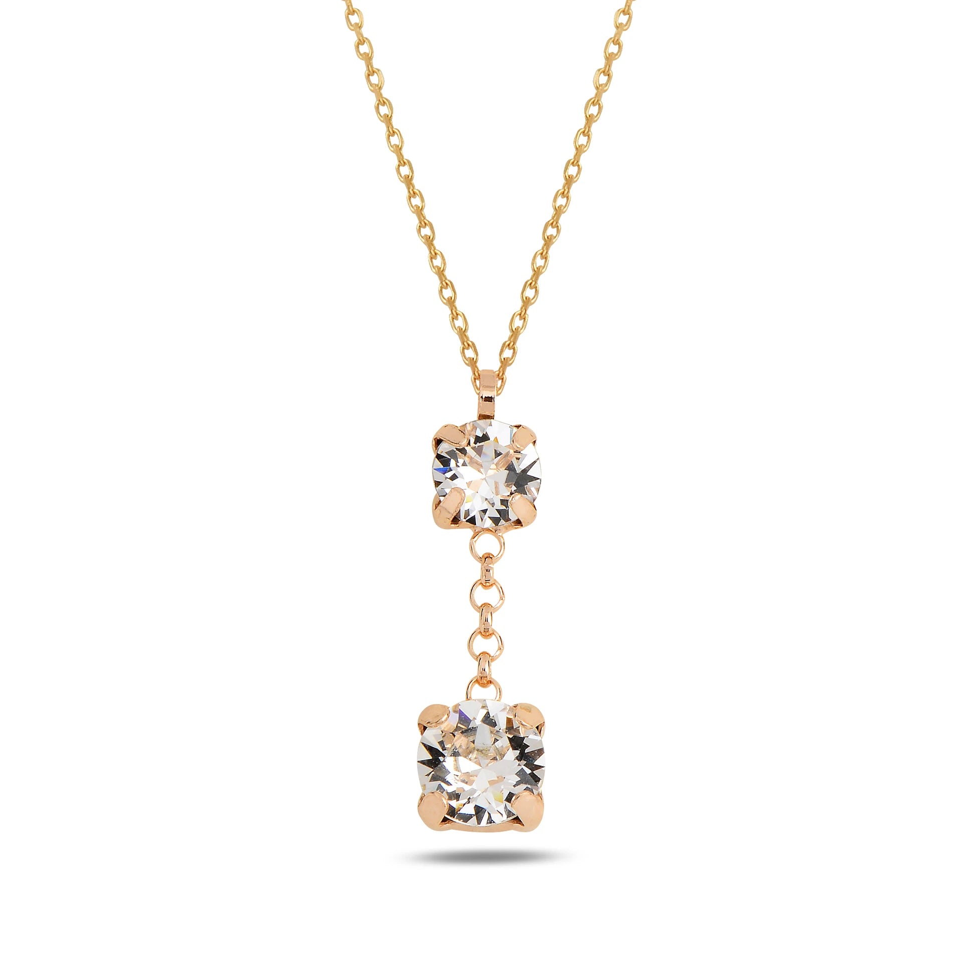 Voluminous Oval Cut Crystal Chain Necklace - Timeless Elegance