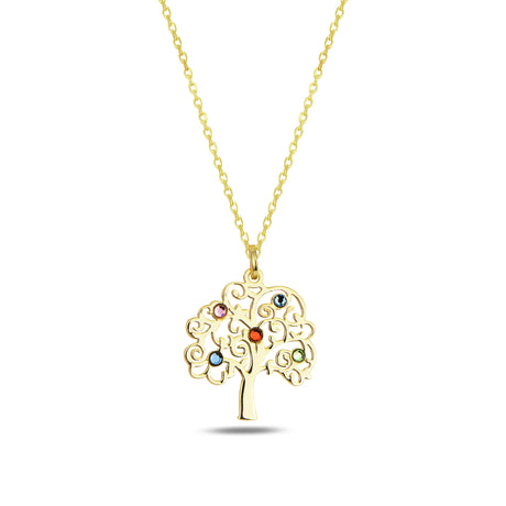 Vibrant Tree of Life Pendant Necklace - Symbol of Growth