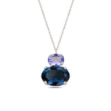 Náhrdelník ze stříbra 925 s růžovým zlatem - krystaly Swarovski s různým broušením
