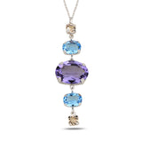 Rose Gold Plated Sterling Silver Fides Pendant Necklace - Swarovski Crystal