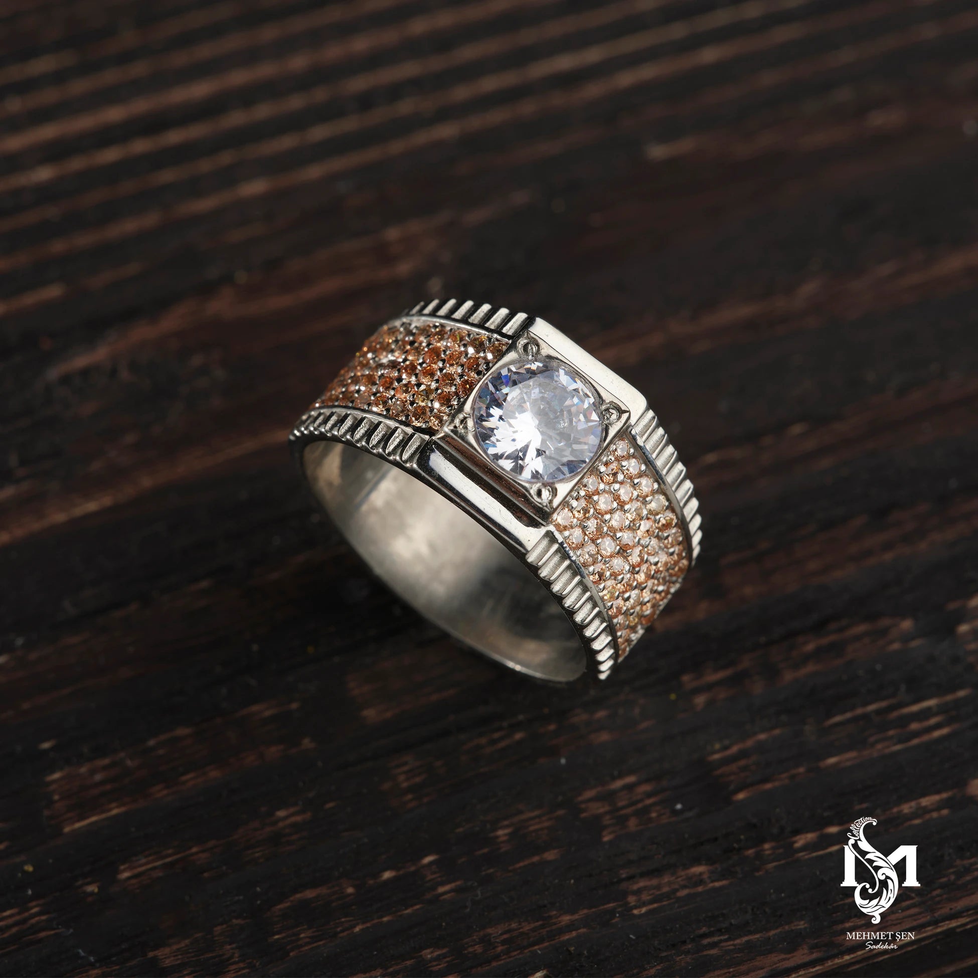 Sparkling Zircon Stone Sterling Silver Ring - Classic & Elegant
