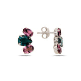 Elegant Rounded Trio Earrings - Polished Metal Everyday Chic