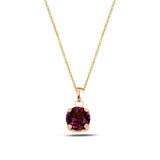 Brilliant Stone Pendant Necklace - Minimalist Everyday Sparkle