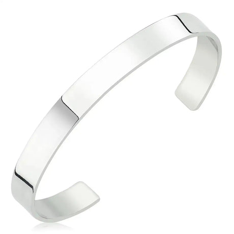 Sterling Silver Bangle - Polished Minimalist Design