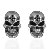 Sterling Silver Skull Earrings - Bold Statement for Edgy Style