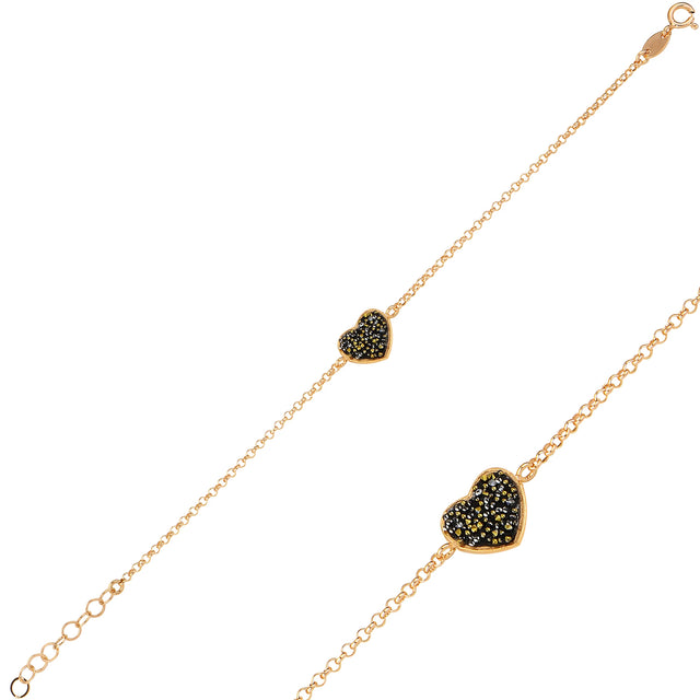 Elegant Heart Bracelet - Modern Circular-Inspired World Design