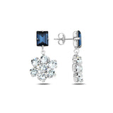 Vibrant Swarovski Crystal Earrings - Fiore Flower-Inspired Design