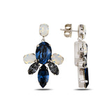 Swarovski Crystal Sterling Silver Drop Earrings - Floral Bloom