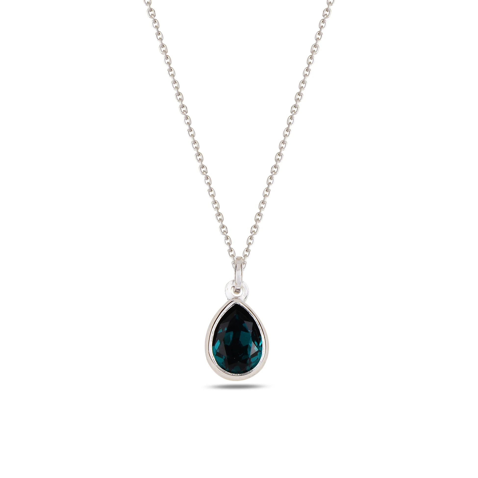 Náhrdelník Sterling Silver Cura Mini – topaz a modré krystaly Swarovski