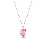 Yellow Gold Plated Sterling Silver Swarovski Crystal Love Necklace