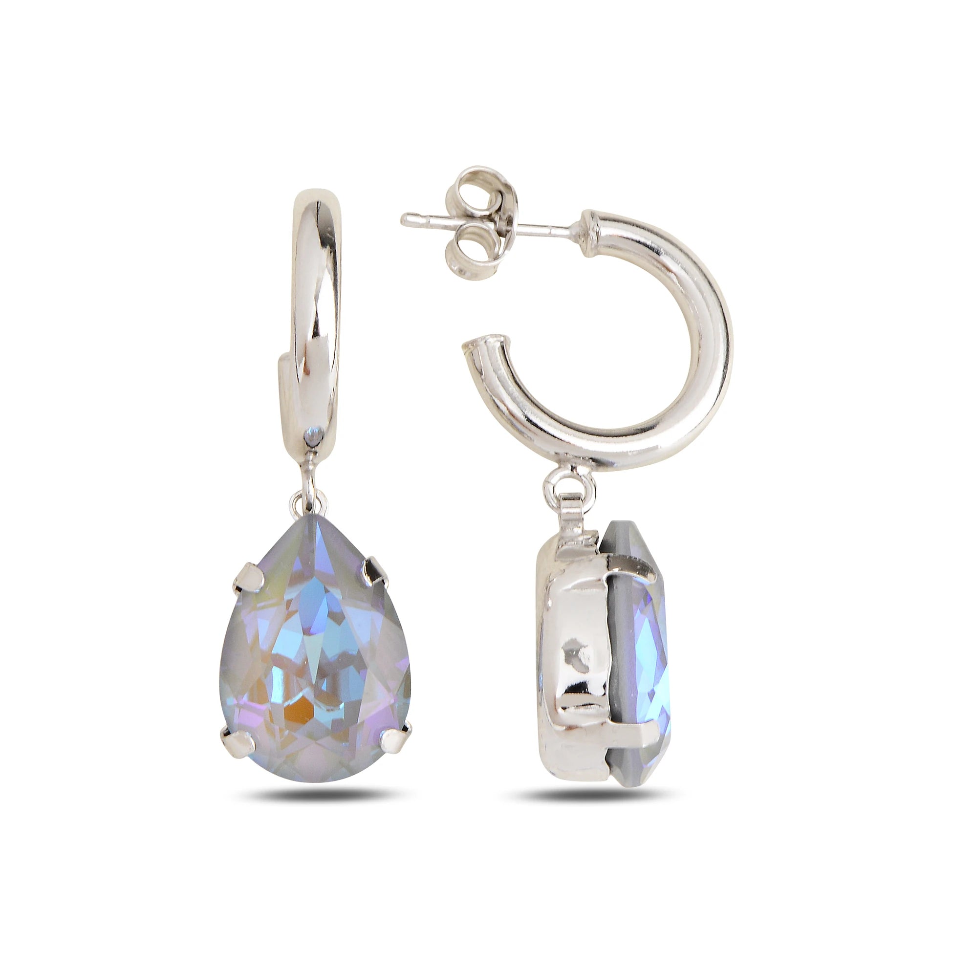 Elegant Hoop Earrings - Dazzling Sparkle & Iconic Pera Style