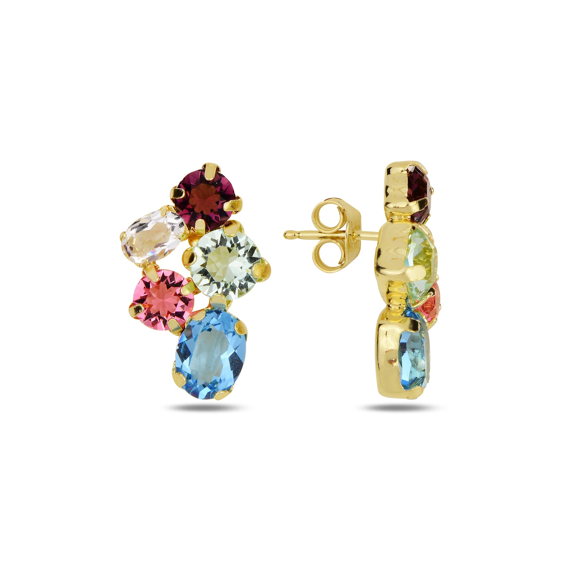 Modern Geometric Drop Earrings - Abstract Design