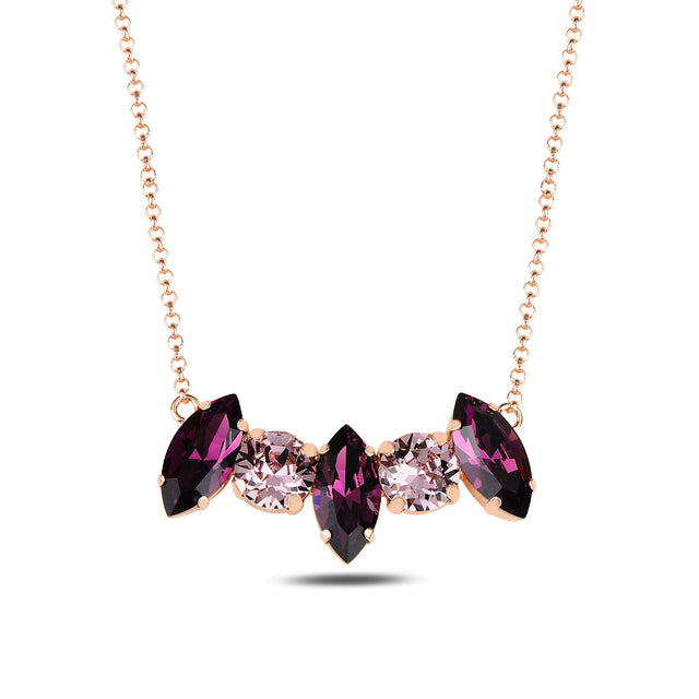 Sterling Silver Swarovski Crystal Necklace - Dazzling Mixed Cuts