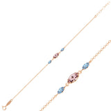 925 Sterling Silver Minimalist Bracelet - Marquise Swarovski Crystal