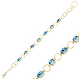 Luna Row Bangle - Gem-Inspired Feminine Design