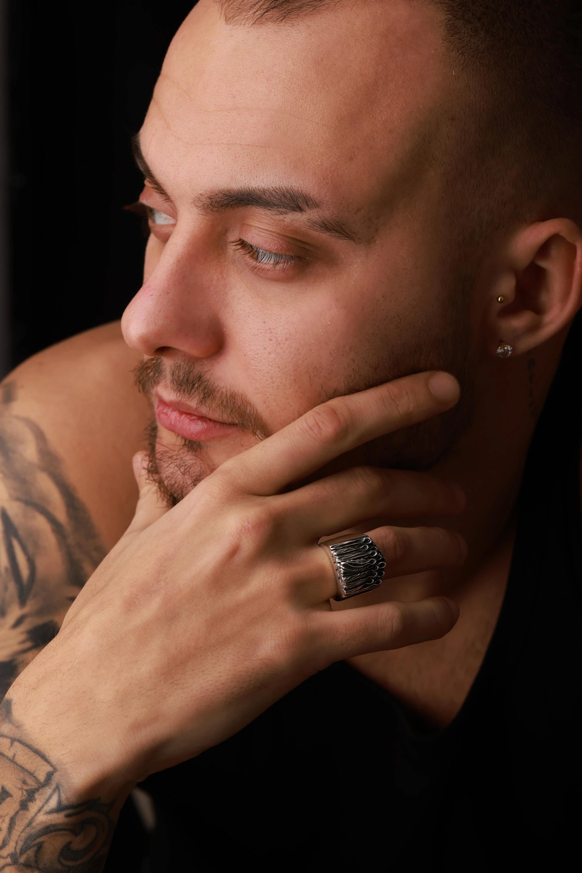 Elegant Artisan Shadow Ring