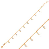 Sparkling Sterling Silver Marquise Crystal Dangle Bracelet