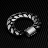 Sterling Silver Curb Chain Bracelet - Bold Statement Design