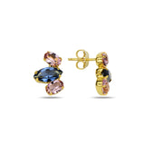 Náušnice z ryzího stříbra s markýzovým krystalem Swarovski - Neptune