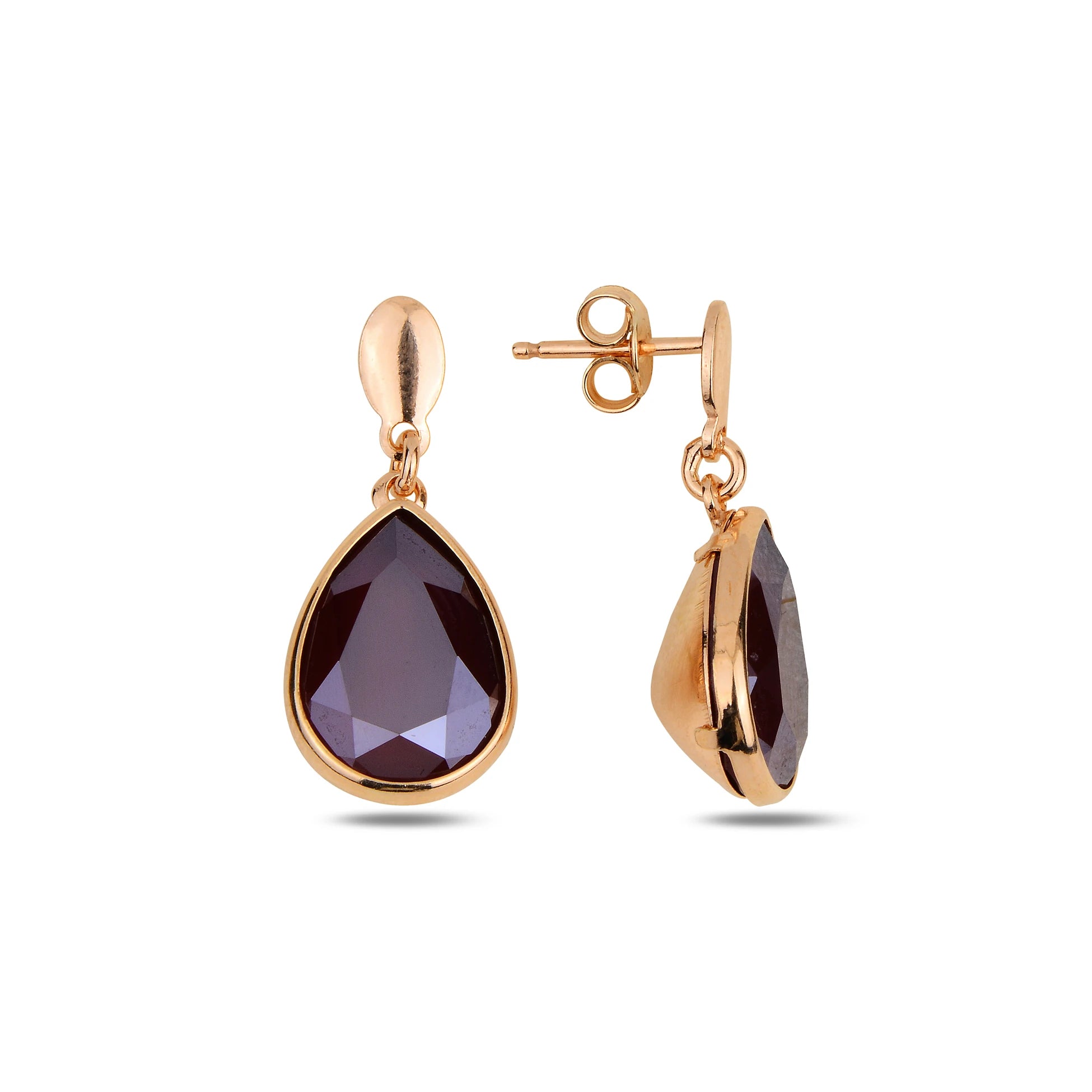 Sterling Silver Topaz & Heart Swarovski Dangle Earrings