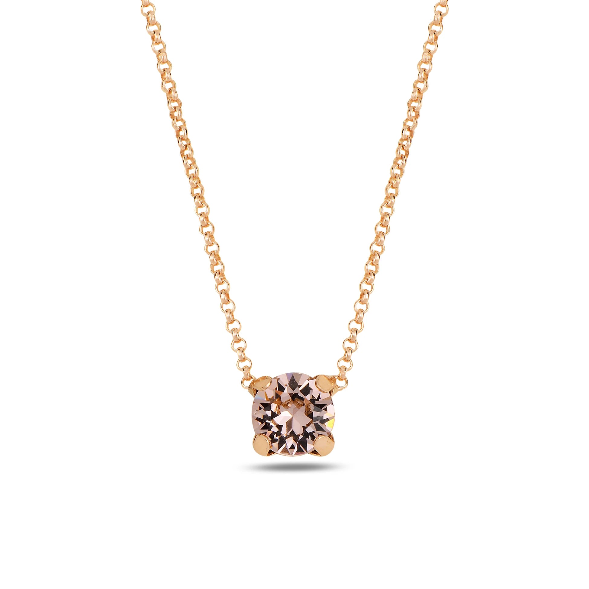 Midi Solitaire Pendant Necklace - Classic Elegance