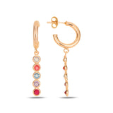 Náušnice Vesta Colorful Dangling Hoop - Minimalistický šik