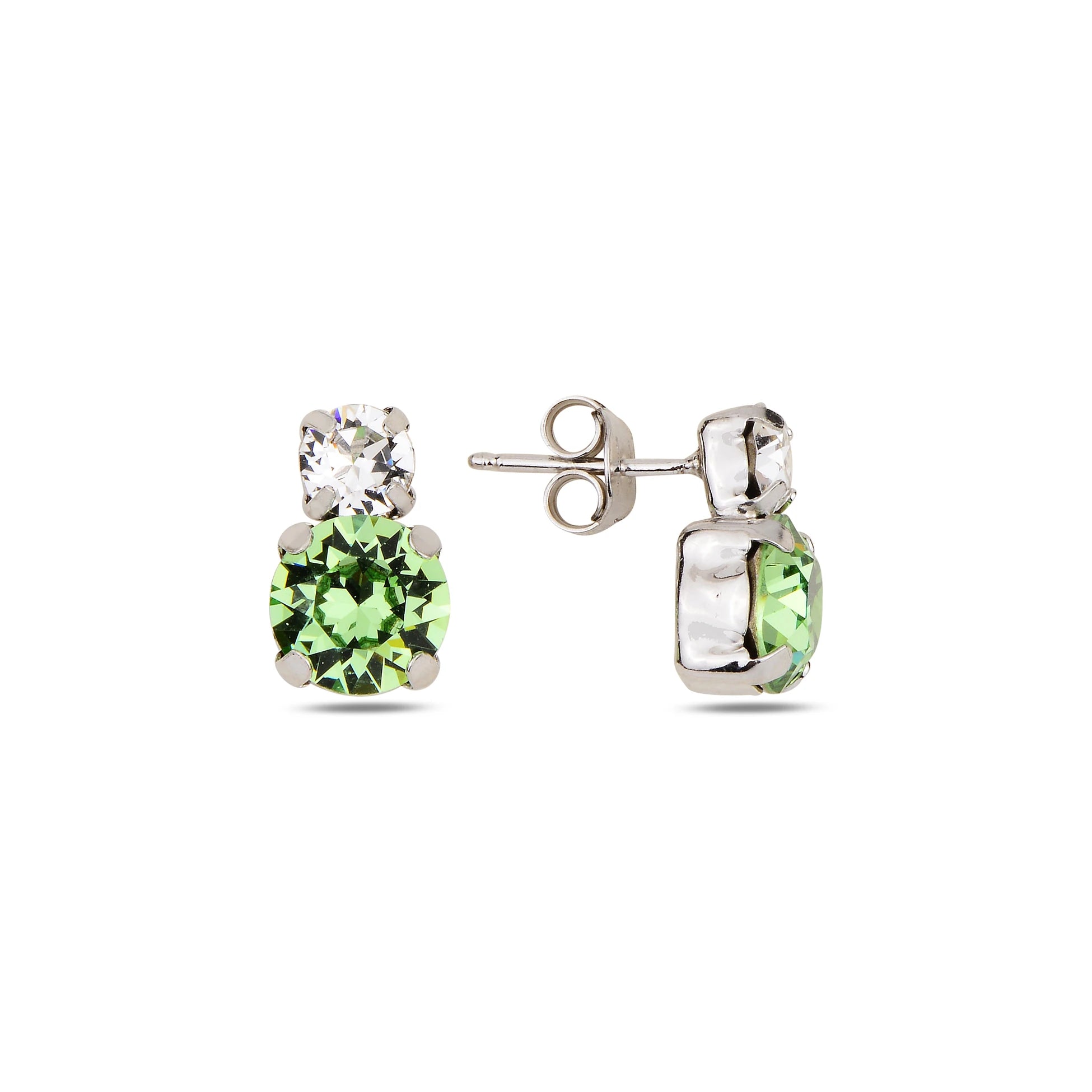 Sterling Silver Swarovski Crystal Earrings - Elegant Minimalist