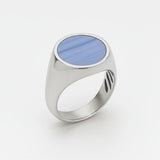Sterling Silver Chalcedony Ring - Serene Gemstone Design