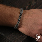 Sterling Silver Men's Bracelet - Artisanal Braided Rope Design