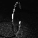 Sterling Silver Viking Bracelet - Intricate Hemming Design