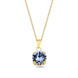 Brilliant Stone Pendant Necklace - Minimalist Everyday Sparkle